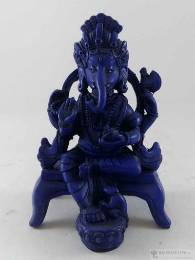 Resin Statue Of Ganesh [blue]