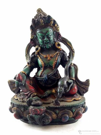 Resin Statue Of Jambhala - Painted