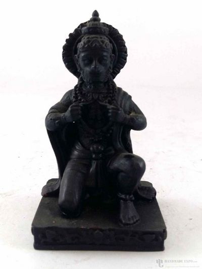 Resin Statue Of Hanuman [black]