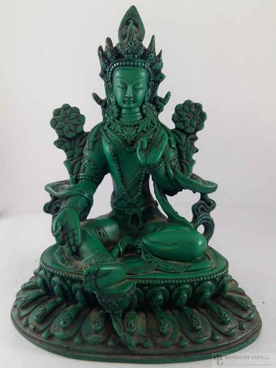 Resin Statue Of Green Tara [green]