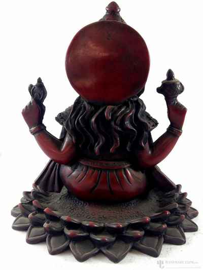 Resin Statue Of Teaching Ganesh [red]
