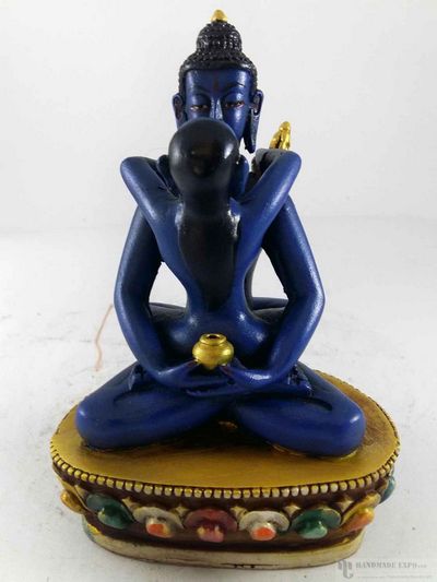 Resin Statue Of Samantha Bhadra [buddha Shakti], [painted]