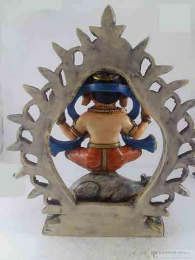Resin Statue Of Ganesh - Painted