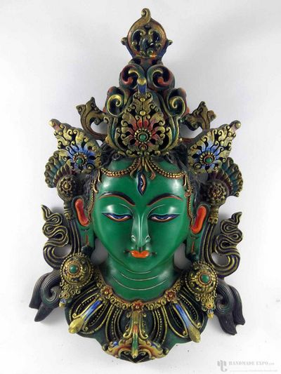 Resin White Tara Max Mask - Painted [green]