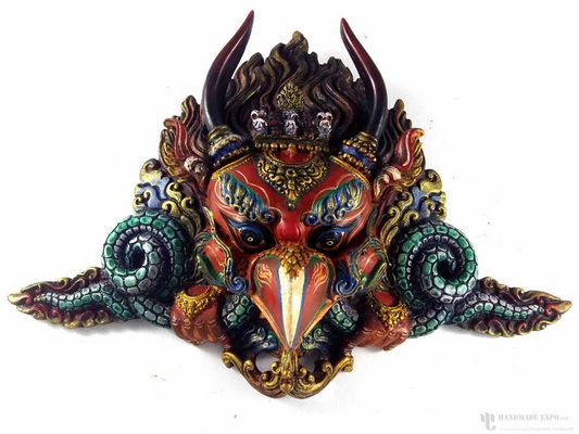 Resin Garuda Mask - Painted [red]