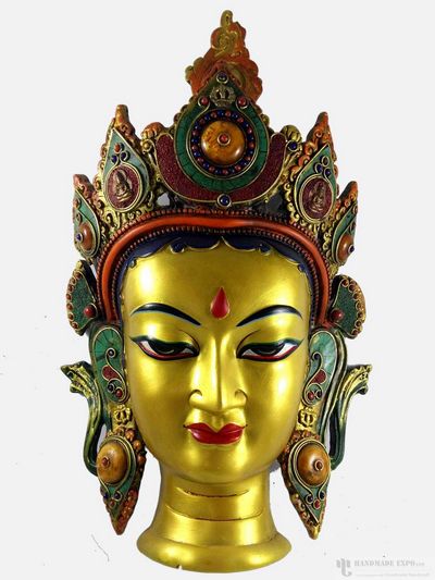 Resin Green Tara Mask - Painted