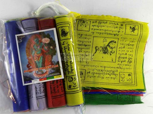 25 Leaf -polyester Prayer Flag [good Print], [5 Rolls Packet]