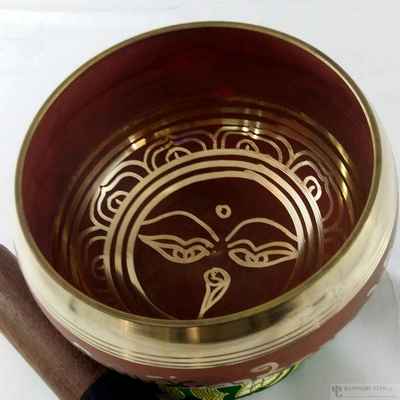 Casting Singing Bowl With Painting And Om Mani Padme Hum, [select Accessories]