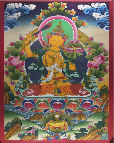 Tibetan Thangka Manjushri