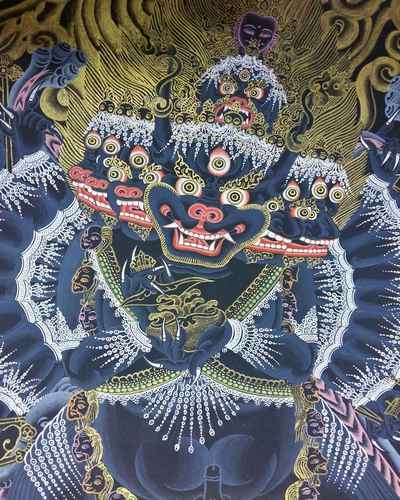 Tibetan Thangka Vajrabhairava [yamantaka - Heruka]