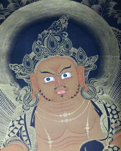 Tibetan Thangka Yellow Jambhala