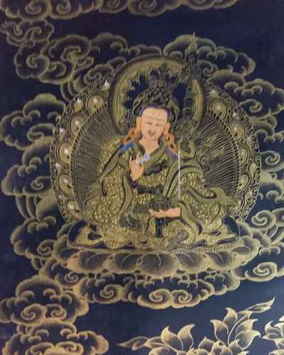 Tibetan Long Life Thangka With Padmasambhava, Shakyamuni, Tosn Kapa, Aparimita,and Namgyalma.
