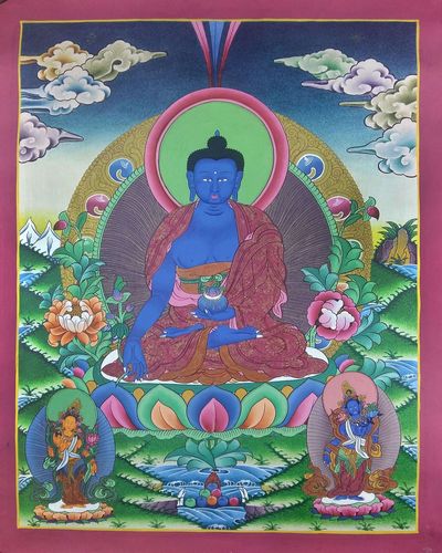 Tibetan Thangka Medicine Buddha