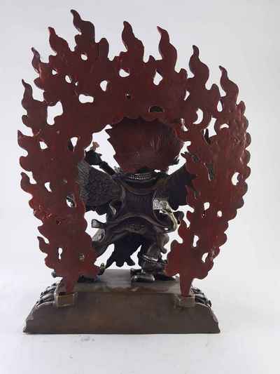 Vajrakilaya - Dorje Phurba - Heruka Statue- Copper Silver Plated Oxidized