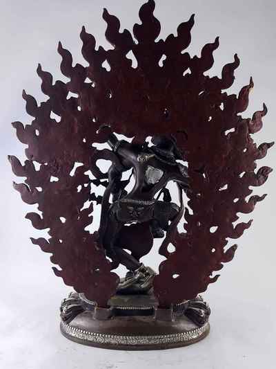 Kurkulla Statue- Copper Silver Plated Oxidized