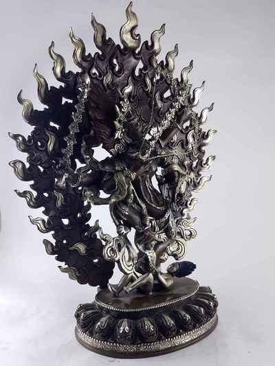 Kurkulla Statue- Copper Silver Plated Oxidized