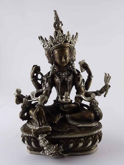 Vasudhara Statue [silver Plated], [oxidized]
