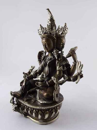 Vasudhara Statue [silver Plated], [oxidized]