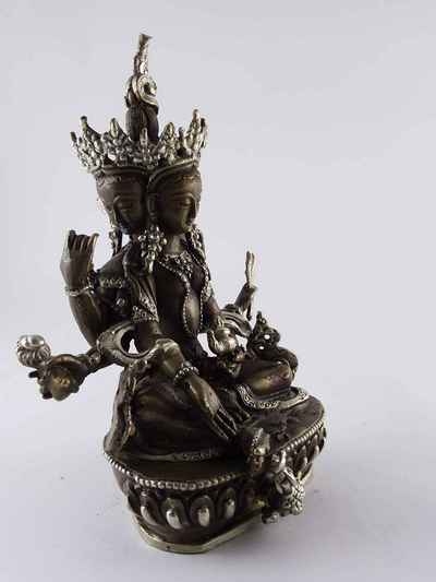 Vasudhara Statue [silver Plated], [oxidized]