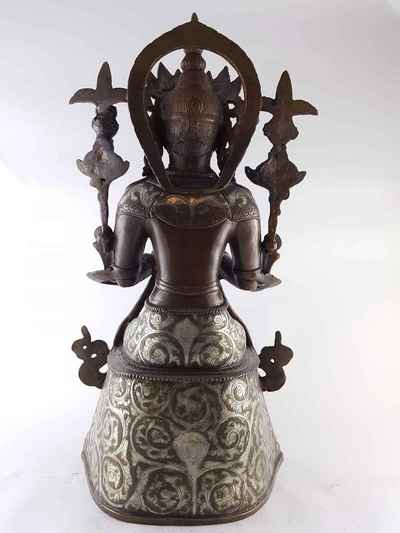 Maitreya Buddha Statue - [copper], [silver Plated], [chocolate Oxidized]