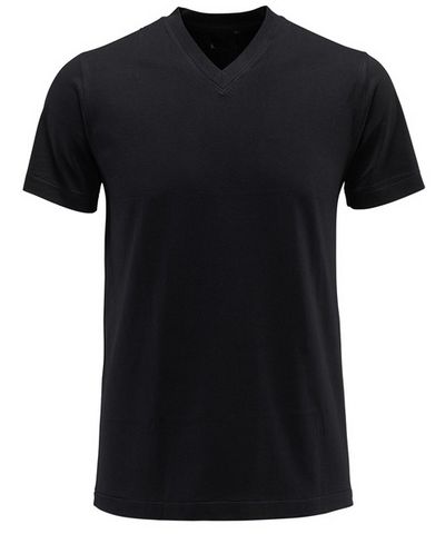 Nepali Cotton T Shirt V Neck [black]
