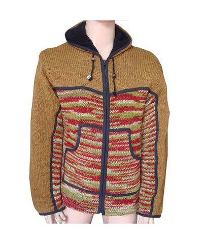 Woolen Jacket [hand Knitted], [fleece Lining]