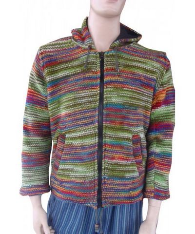 Woolen Jacket [hand Knitted], [fleece Lining]