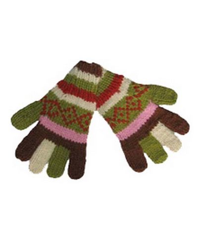 Woolen Gloves [pair], [hand Knitted], [fleece Lining]