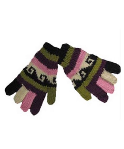 Woolen Gloves [pair], [hand Knitted], [fleece Lining]