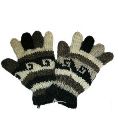 Woolen Gloves [pair], [hand Knitted], [fleece Lining]