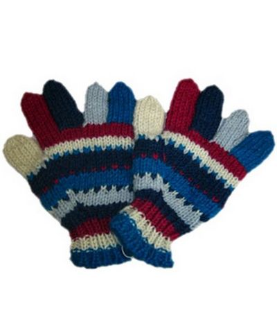 Woolen Gloves [pair], [hand Knitted], [fleece Lining]