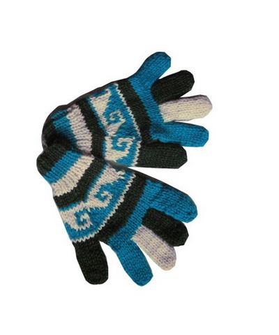 Woolen Gloves [pair], [hand Knitted], [fleece Lining]