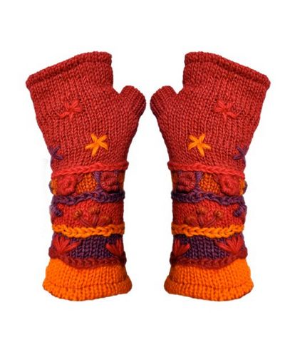 Woolen Hand Warmer [hand Knitted], [fleece Lining]