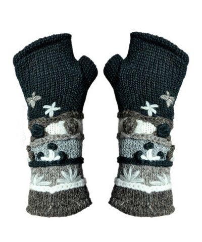 Woolen Hand Warmer [hand Knitted], [fleece Lining]