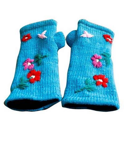 Woolen Hand Warmer [hand Knitted], [fleece Lining]