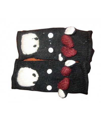 Woolen Hand Warmer [hand Knitted], [fleece Lining]