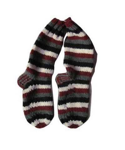 Woolen Room Socks [hand Knitted], [fleece Lining]