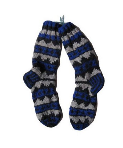 Woolen Room Socks [hand Knitted], [fleece Lining]