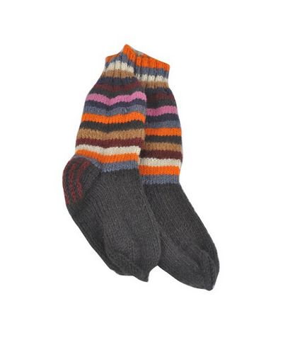 Woolen Room Socks [hand Knitted], [fleece Lining]