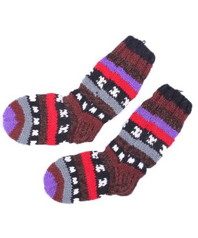 Woolen Room Socks [hand Knitted], [fleece Lining]