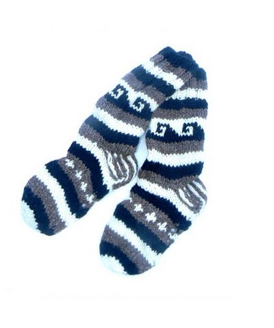 Woolen Room Socks [hand Knitted], [fleece Lining]