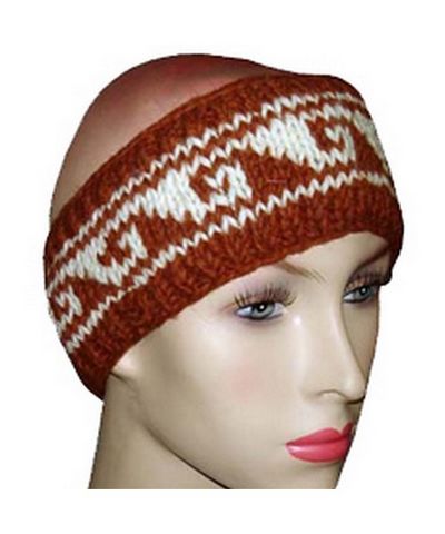 Woolen Head Warmer [headband], [hand Knitted], [fleece Lining]
