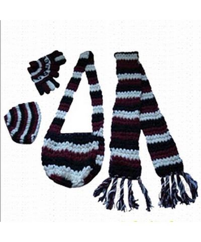 Woolen Set [hand Knitted], [fleece Lining]
