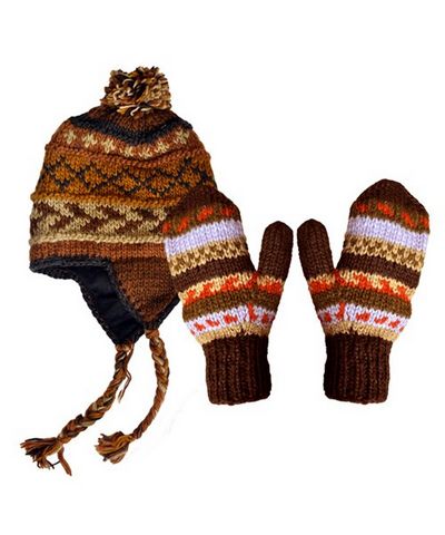 Woolen Set [hand Knitted], [fleece Lining]