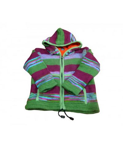 Woolen Baby Jacket [hand Knitted], [fleece Lined]