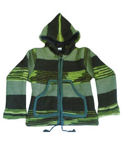 Woolen Baby Jacket [hand Knitted], [fleece Lined]