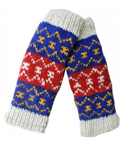 Woolen Leg Warmers [pair], [hand Knitted], [fleece Lining]