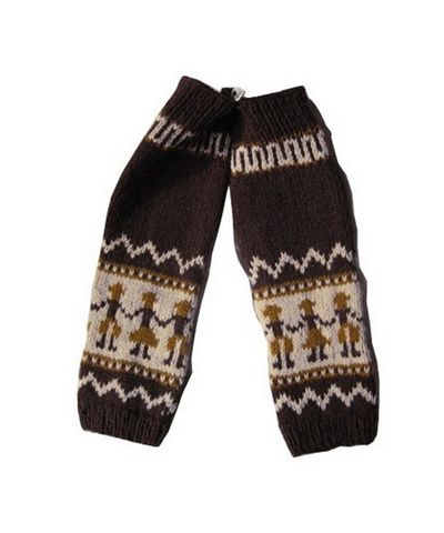 Woolen Leg Warmers [pair], [hand Knitted], [fleece Lining]
