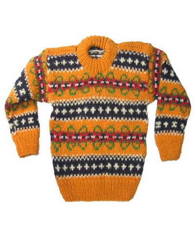 Woolen Sweater [pullover], [hand Knitted]