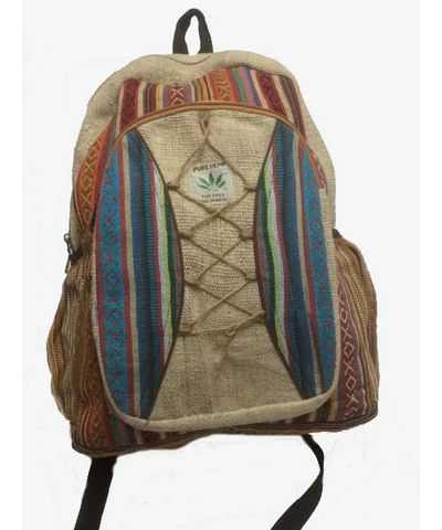 Natural Hemp Backpack Bag